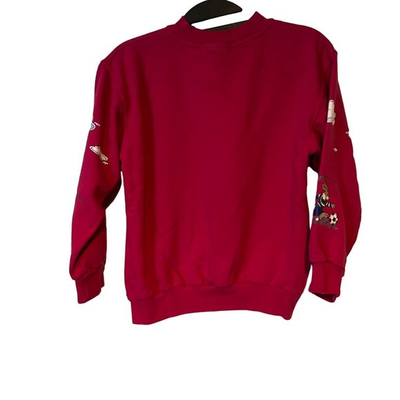 Northern Getaway Sweatshirt Girls Sm Playful Kitten Mice Dogs Best Friends Pink - Picture 9 of 13